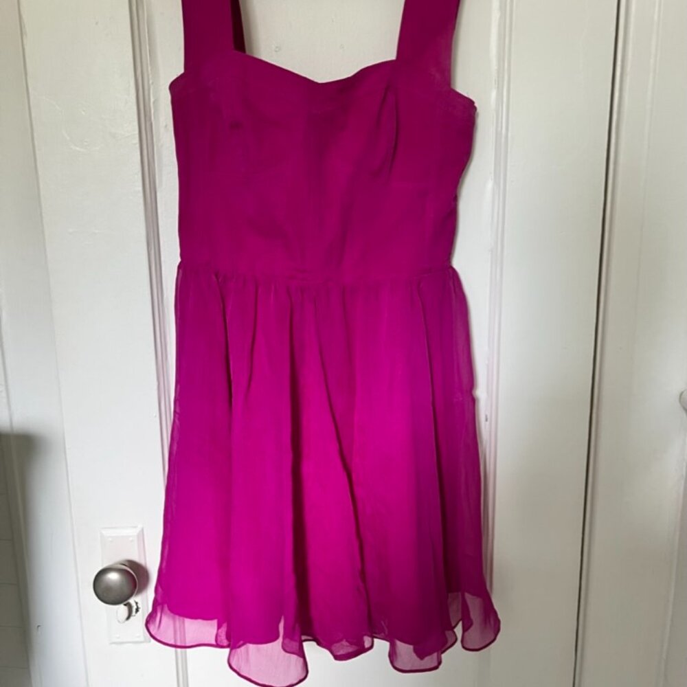 Guess Los Angeles Fuchsia A-Line Mini Dress - Size 10